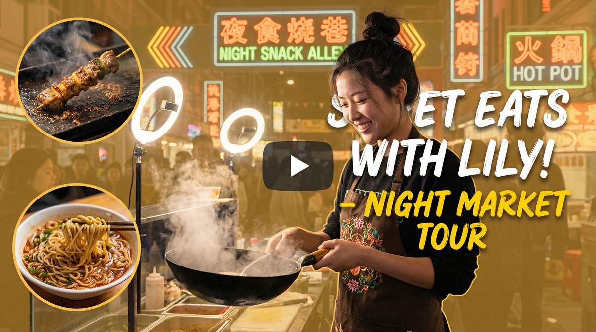 抖荫短视频夜市美食视频